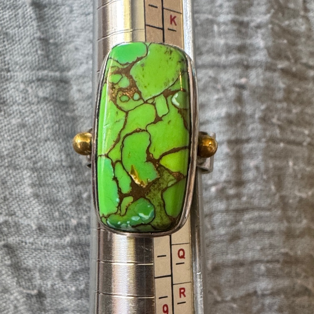 Green Stone Silver Ring